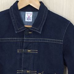 あ*き様 ブラック デニムジャケット 赤ステッチ Gジャン クリーム