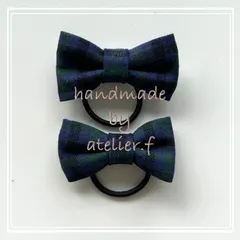 no137 atelier.f ファミリア　リバティ　ハンドメイド　リボンヘアゴム パッチンピン　ヘアピン