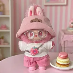 ラブブ服　LABUBU ぬいぐるみ着　着せ替え服　6点セットクロムハーツ ラブブ labubu ぬいぐるみ着せ替え帽子&お洋服 6点セット クロム