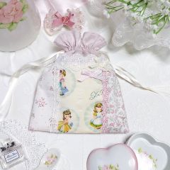 女の子パネル生地ハンドメイド巾着袋中サイズ じゅんじゅん様専用