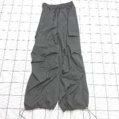 ◇ Θ ラブユ シンプル系 ワイドレッグカーゴパンツ サイズF ブラック系 レディース E  【1508200027210】