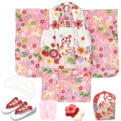 七五三 被布セット 3歳 ピンク 椿柄 - メルカリ