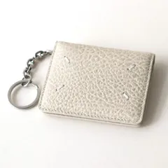 メゾンマルジェラ カードケース グレージュ キーリング付 レザー 男女兼用  MARGIELA S56UI0128 P4455 H9677