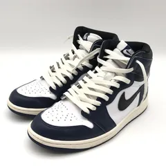 【中古】NIKE AIR JORDAN 1 RETRO HIGH OG スニーカー 27cm DZ5485-401 ホワイト ネイビー ナイキ[10]