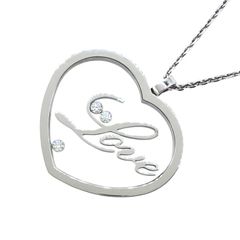 ショパール Chopard ハッピーダイヤ　ハート/LOVE　ネックレス K18WG ジュエリー