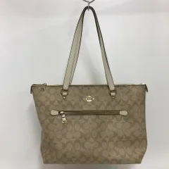 02w14308 コーチ COACH  シグネチャーギャラリートート  ベージュ  レディース  保存袋あり  トートバッグ   F79609   【中古品】