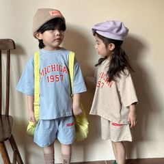 セットアップ キッズ 兄妹 子供服 ジャージ 上下セット ジュニア ベビー服 女の子 男の子 tシャツ 綿 半袖 ショートパンツ おしゃれ 可愛い スポーツ トップス ボトムス 赤ちゃん 半ズボン 誕生日 プレゼントxiaokb323