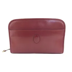 【最大30％OFF】カルティエ CARTIER クラッチバッグ マストライン ボルドー×ゴールド レディース 中古