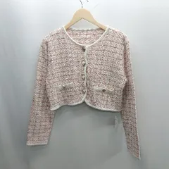 ◇ ◎●未使用● ⊇ INGNI イング 総柄 長袖 カーディガン サイズM ピンク系 レディース E  【1502060002127】