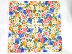 未使用　イヴサンローラン　Yves Saint Laurent　ハンカチ　ハンカチーフ　花柄　綿100%　送料無料