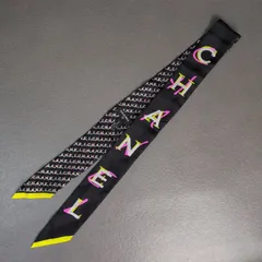 CHANEL　スカーフ　ヘアバンド　シルクスカーフ　ツイリー　ロゴ　シャネル