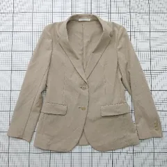 ◇ Θ UNIQLO ユニクロ シンプル系 長袖 感動ジャケット サイズS ベージュ系 レディース E  【1508250010057】