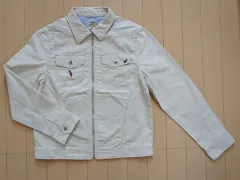 ファミリア familiar アウトレット 子供服 女の子 150cm 薄手 ブルゾン ジャンパー ジャケット ベージュ 春 秋 ★2 アウター ガールズ 女児 キッズ ジュニア 【中古】 ユーズド リサイクル 古着 子ども服 こども