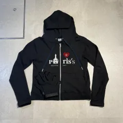 dinoworks Paris Foodie ディノワークス DINOWORKS Paris Zip Up Hoodie D1-004 パリロゴラインストーン