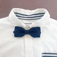 【匿名配送】キッズ蝶ネクタイ　カジュアルネイビー七五三　結婚式　発表会　卒園式　入学式　ハンドメイド　写真撮影