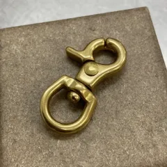 真鍮製 約35mmロブスターフック1点 カラビナキーホルダーパーツ