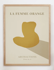 CARO CARO PRINTS | Orange Nude Art Print (FGRT-03) | アートプリント/アートポスター (30x40cm) 北欧 アブストラクト