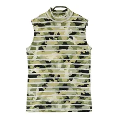 サイズ：0 PEARLY GATES パーリーゲイツ  モックネックノースリーブTシャツ カモフラ柄 カーキ系 [240101468024] ゴルフウェア レディース ストスト