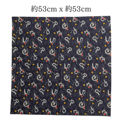 【手ぬぐい バンダナ 風呂敷 お弁当包み】龍柄 約53cm x 約53cm 新品未使用 No.04