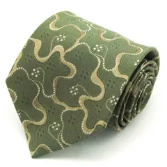 シャルル・ジョルダン ブランドネクタイ 総柄 シルク メンズ グリーン系 CHARLES JOURDAN 【中古】