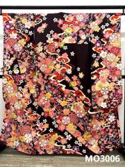 ポリエステル振袖 九重 金彩 刺繍 大輪 身丈170cm MOP606 - メルカリ