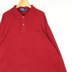 古着 大きいサイズ 旧タグ 90's ポロラルフローレン 長袖ニットポロシャツ メンズUS-2XLサイズ tn-1464