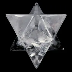 クリスタル 水晶 星型 神聖幾何学型オブジェ 約8cm✖️8cm
