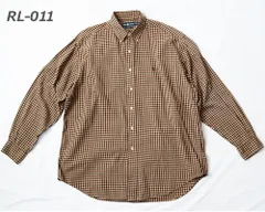 ［USED］Polo Ralph Lauren ポロ ラルフ ローレン 古着 ラルフ シャツ古着 チェック柄BLAKE/ブレーク ボタンダウンカラーシャツLサイズrl-011