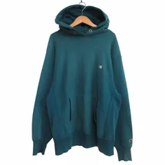 チャンピオン CHAMPION 鬼フェード! トリコ刺繍タグ 90s ヴィンテージ リバースウィーブ フーディ パーカー 目あり USA製 グッドレギュラー ブルー系 グリーン系 L