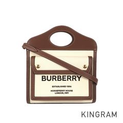 バーバリー BURBERRY ミニツートン キャンバス ハンドバッグ ftj【中古】