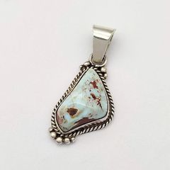 美品】インディアンジュエリー ターコイズペンダントトップ