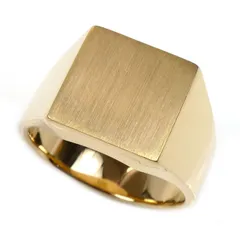 K18「UENO」彫り印モチーフゴールドリング17号929K2509