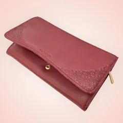 【ボルドーがオシャレ⭐️ギ・ラロッシュ(Guy Laroche) 】 長財布  レディース  かぶせ蓋長財布  二つ折り長財布  牛革 本革  大容量 たっぷり収納 大きめ 小銭入れあり 女性 レディース 旅行  買い物 ショッピング おしゃれ （AYA）のサムネイル