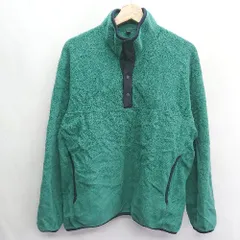 ◇ ⊇ UNIQLO ユニクロ フリース 長袖 プルオーバー サイズM グリーン メンズ E  【1409240020813】