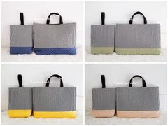 【即納】レッスンバッグ２点セット（細めストライプ）