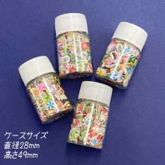 クリスマス シャカシャカ 封入 パーツ 樹脂粘土 クレイパーツ ダイヤ パール ミックス ケース入り 1個 rp-388 GreenRoseYumi