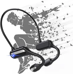 骨伝導イヤホン Bluetooth マイク付き 骨伝導ヘッドホン 耳掛け式ヘッドセット ワイヤレスイヤホン bluetooth 耳を塞がない