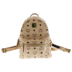 ★値下げしました★【正規品】MCM リュック ベージュ ロゴパターン スタッズ MCM（エムシーエム）の「MCM/エムシーエム/〈スターク〉サイド