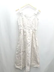 ◇ ⊂ AS KNOW AS アズノゥアズ 綿 サロペット風 ロング ワンピース サイズF アイボリー レディース E  【1503050035804】のサムネイル