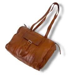 プラダ　PRADA　レザー　トートバッグ　ブラウン　肩掛け　ショルダー