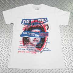 オフィシャル バンドTシャツ セックスピストルズ SEX PISTOLS God Save The Queen Overlay ホワイト 白