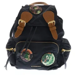 BURBERRY LONDON (バーバリーロンドン) ワッペン ナイロン リュックサック バックパック ブラック レディース 4050384