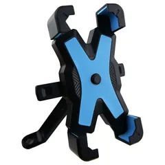 自転車 スマホホルダー バイク 原付 スマホスタンド 携帯ホルダー ワンタッチ 着脱 多機種対応イエロー ハンドル固定