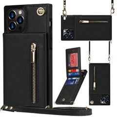 スマホショルダー  iPhoneスマホカバー ケース ブラック 小銭入れ カードケース アイフォン14 13 12 11 SE pro Max plus mini かわいい オシャレ アイフォーン ショルダーストラップ付  スマートフォンカバー