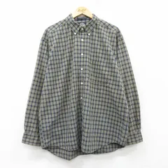XL/古着 ドッカーズ 長袖 ブランド シャツ メンズ 90s 大きいサイズ コットン ボタンダウン 緑他 グリーン チェック 25feb20 中古 トップス