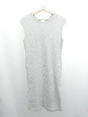 ◇ ⊂ FILA フィラ ノースリーブ ロング ワンピース サイズF グレー レディース E  【1506130015239】