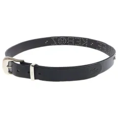 CALEE - STUDS LEATHER NARROW BELT ＜TYPE B＞ (BLACK