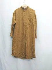 ◇ ⊆ JOURNAL STANDARD ジャーナルスタンダード カジュアル　ワンピ丈 長袖 シャツ サイズM ブラウン系 レディース E  【1505130003734】