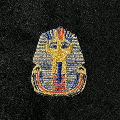 ★刺繍シール★ツタンカーメン★古代エジプト第18王朝ファラオ　小さ目サイズ　ワッペン 1枚