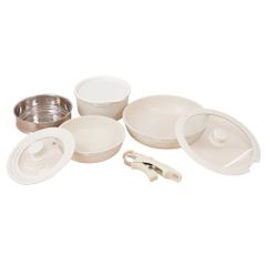 ♪新品＆未使用＆未開封♪ フライパン セット 8点 IH～ガス火対応 取っ手が取れる 蒸し器 蒸し皿 卵焼き器 ソースパン 蓋付き 鍋 軽い 調理器具 手入れ簡単 家庭用 passo-m18-set8